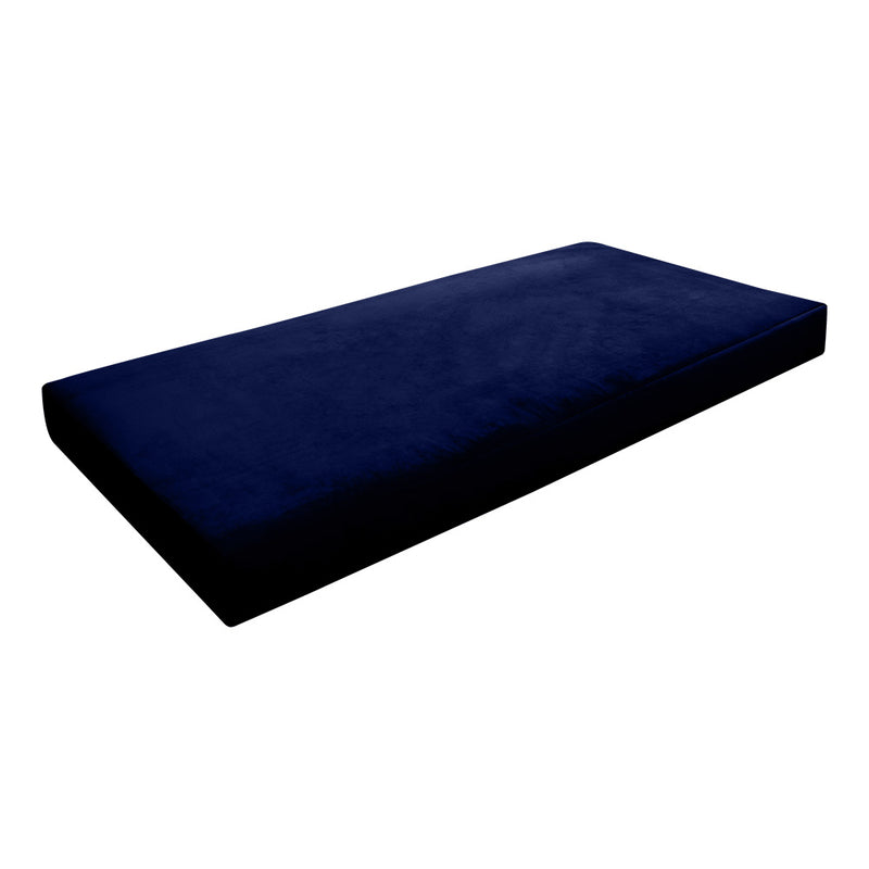 STYLE V4 - Velvet Indoor Daybed Mattress Bolster Backrest Cushion Pillow Complete Set