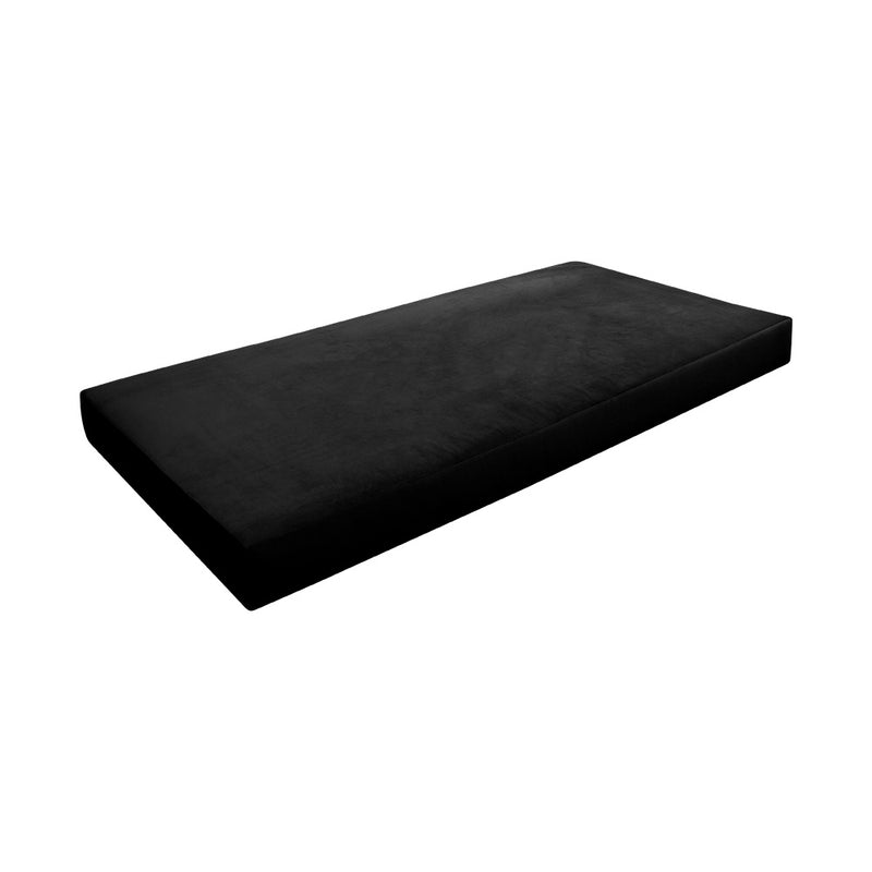 STYLE V4 - Velvet Indoor Daybed Mattress Bolster Backrest Cushion Pillow Complete Set