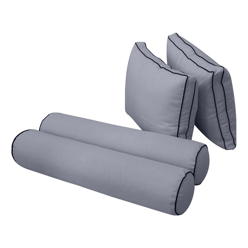 STYLE 1 - Outdoor Daybed Bolster Backrest Pillow Cushion Full Size |COVERS ONLY|