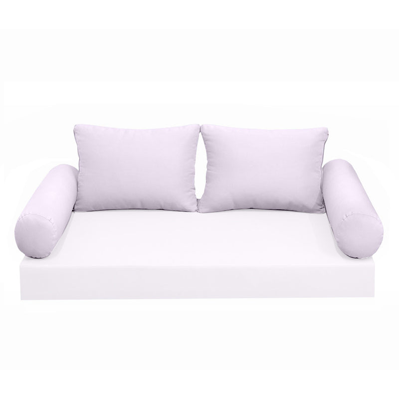 STYLE 1 - Outdoor Daybed Bolster Backrest Pillow Cushion Twin Size |COVERS ONLY|