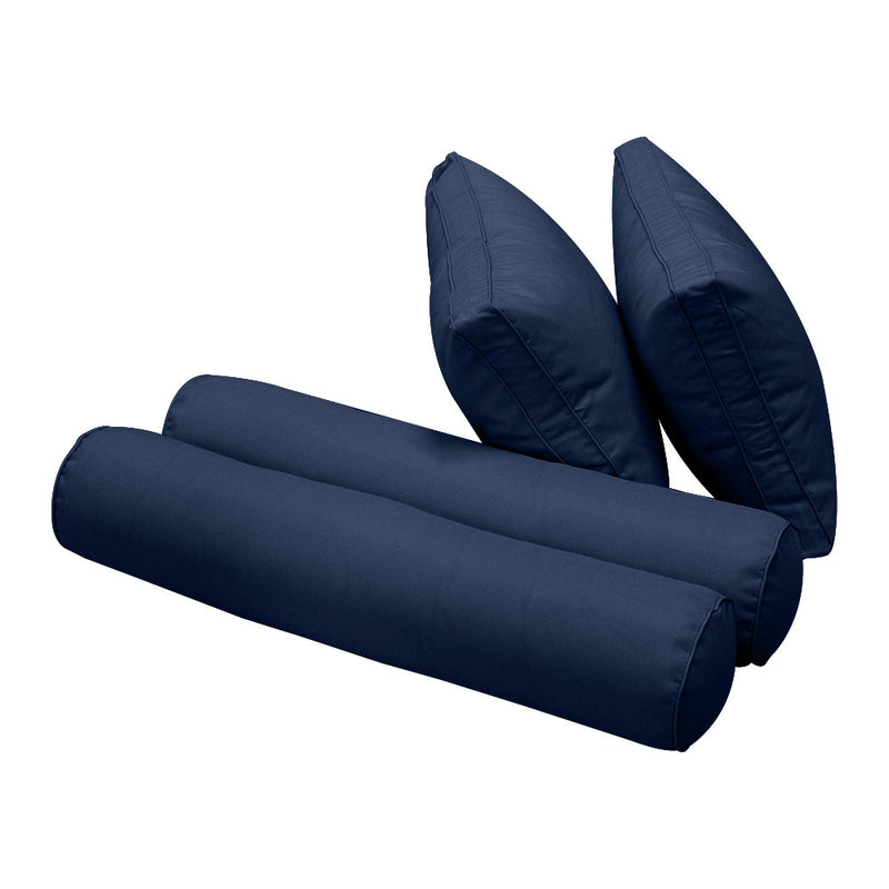 STYLE 1 - Outdoor Daybed Bolster Backrest Pillow Cushion Queen Size |COVERS ONLY|