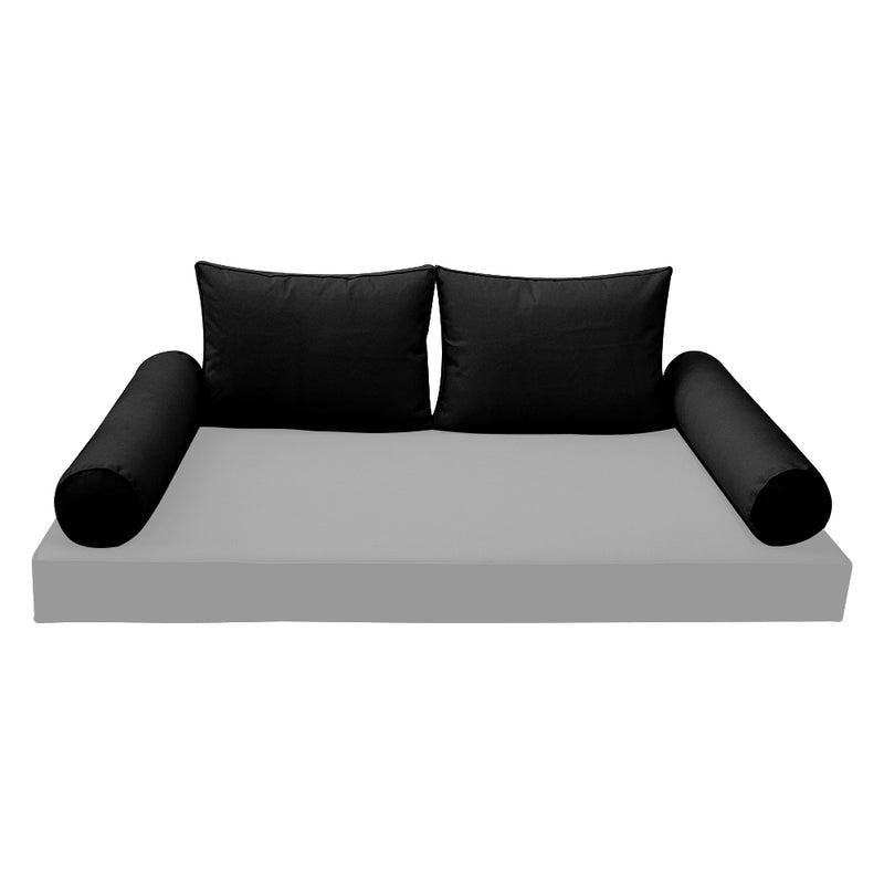 STYLE 1 - Outdoor Daybed Bolster Backrest Pillow Cushion Twin Size |COVERS ONLY|