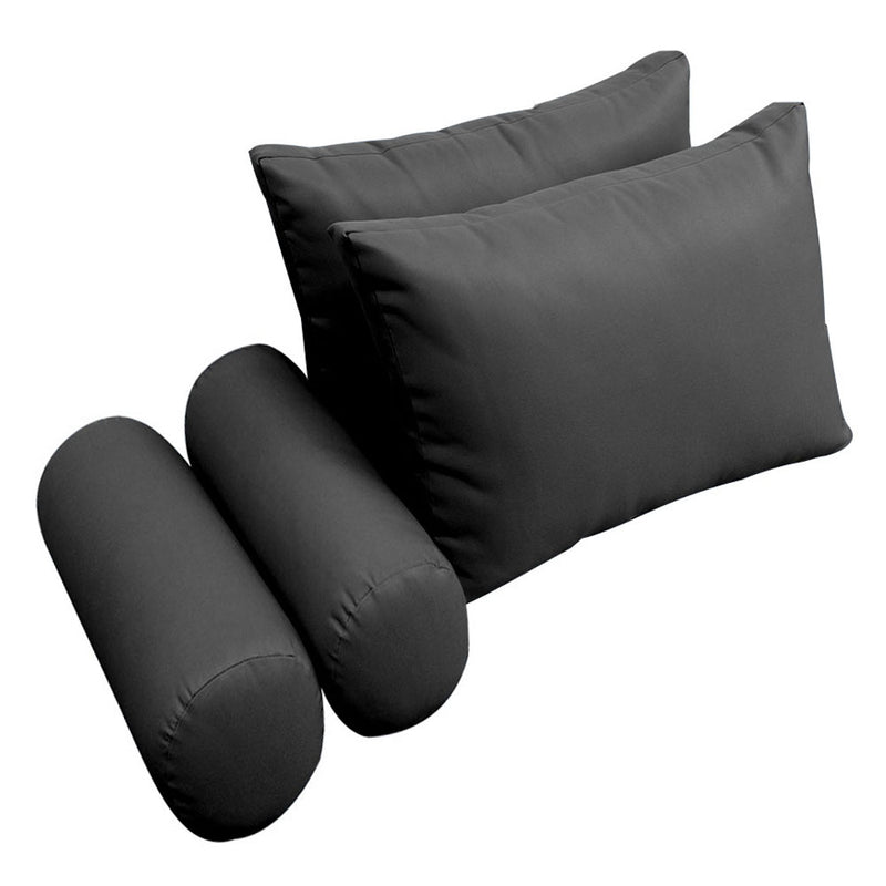 STYLE 2 - Outdoor Daybed Mattress Bolster Backrest Pillow Cushion Twin-XL Size |COVERS ONLY|