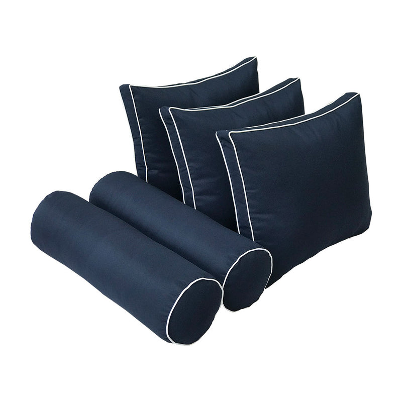 STYLE 3 - Outdoor Daybed Bolster Backrest Pillow Cushion Crib Size |COVERS ONLY|