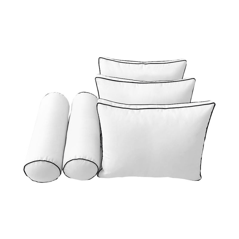 STYLE 3 - Outdoor Daybed Bolster Backrest Pillow Cushion Full Size |COVERS ONLY|