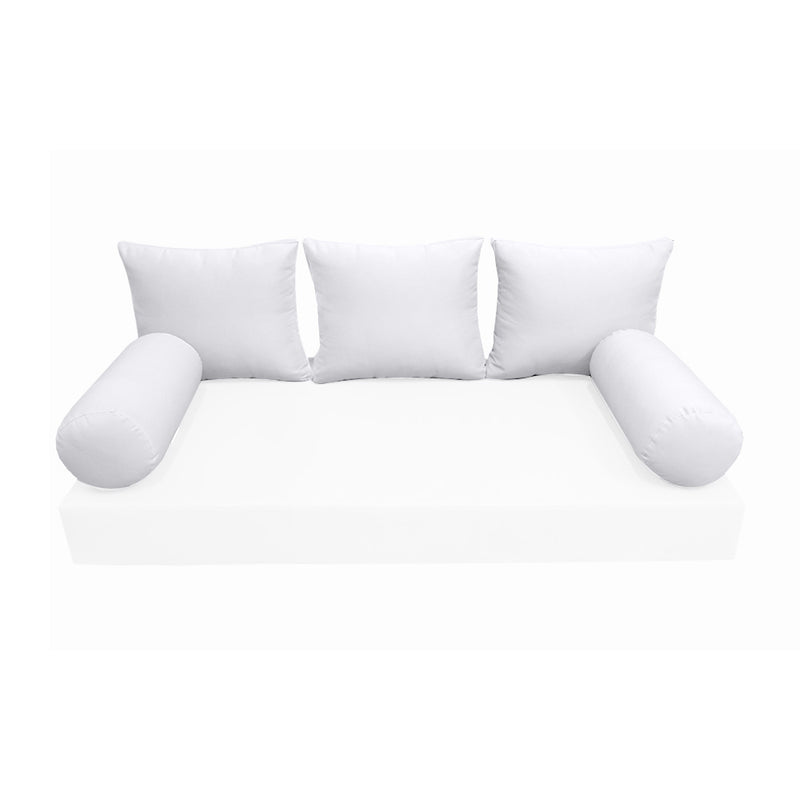 STYLE 3 - Outdoor Daybed Bolster Backrest Pillow Cushion Full Size |COVERS ONLY|