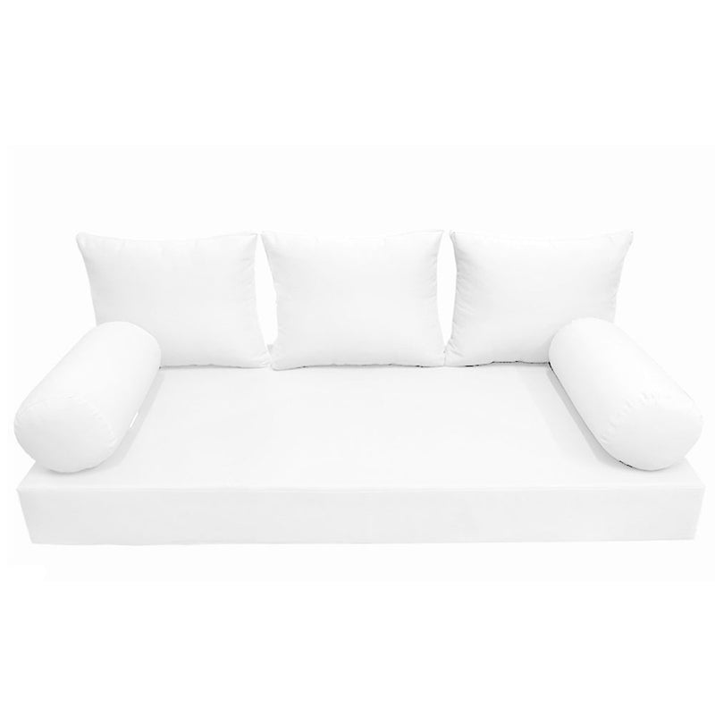 STYLE 3 - Outdoor Daybed Mattress Bolster Backrest Pillow Cushion Queen Size |COVERS ONLY|