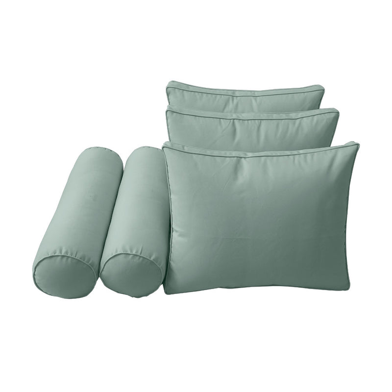 STYLE 3 - Outdoor Daybed Bolster Backrest Pillow Cushion Queen Size |COVERS ONLY|