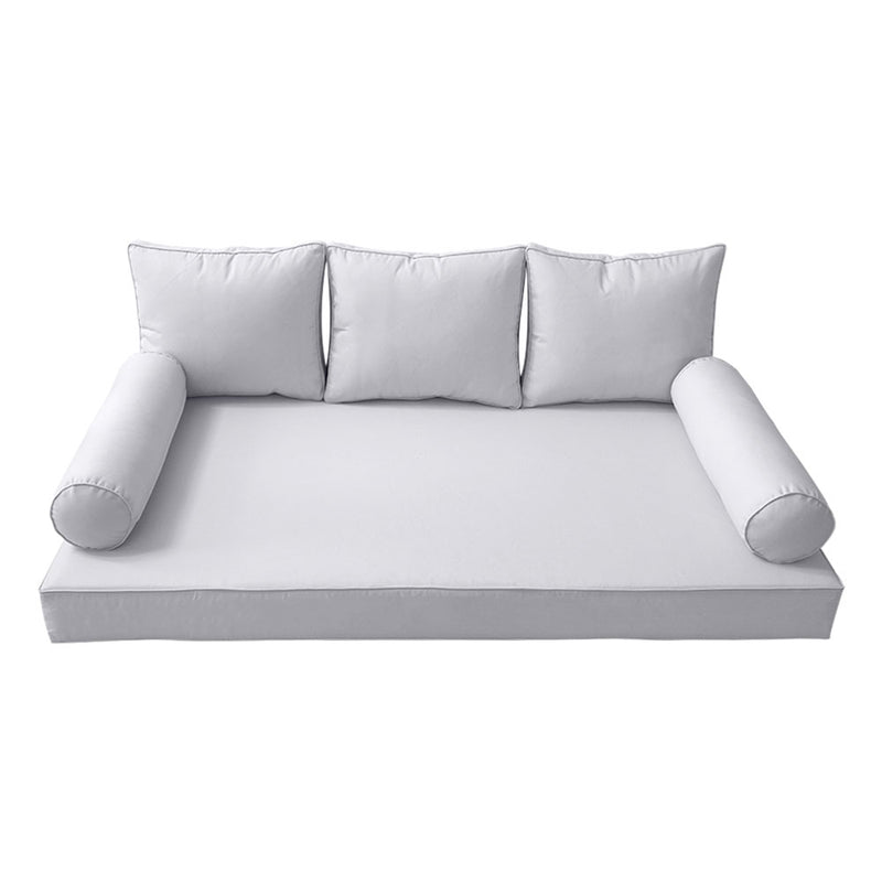 STYLE 3 - Outdoor Daybed Cover Mattress Cushion Pillow Insert Full Size