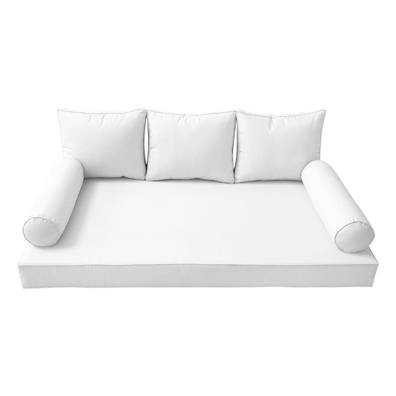 STYLE 3 - Outdoor Daybed Cover Mattress Cushion Pillow Insert Full Size