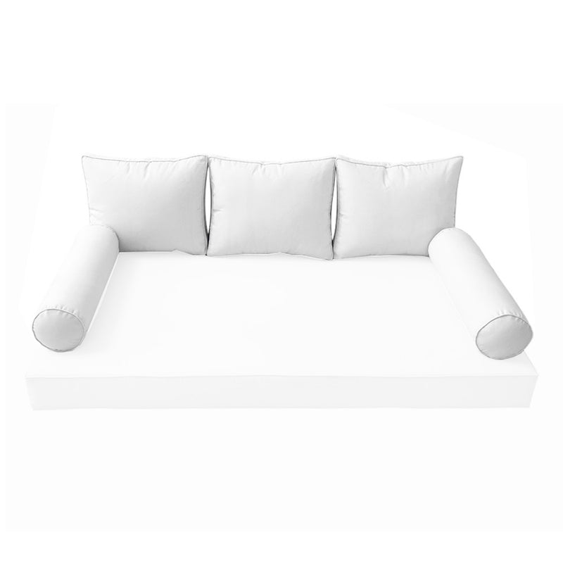 STYLE 3 - Outdoor Daybed Bolster Backrest Pillow Cushion Full Size |COVERS ONLY|