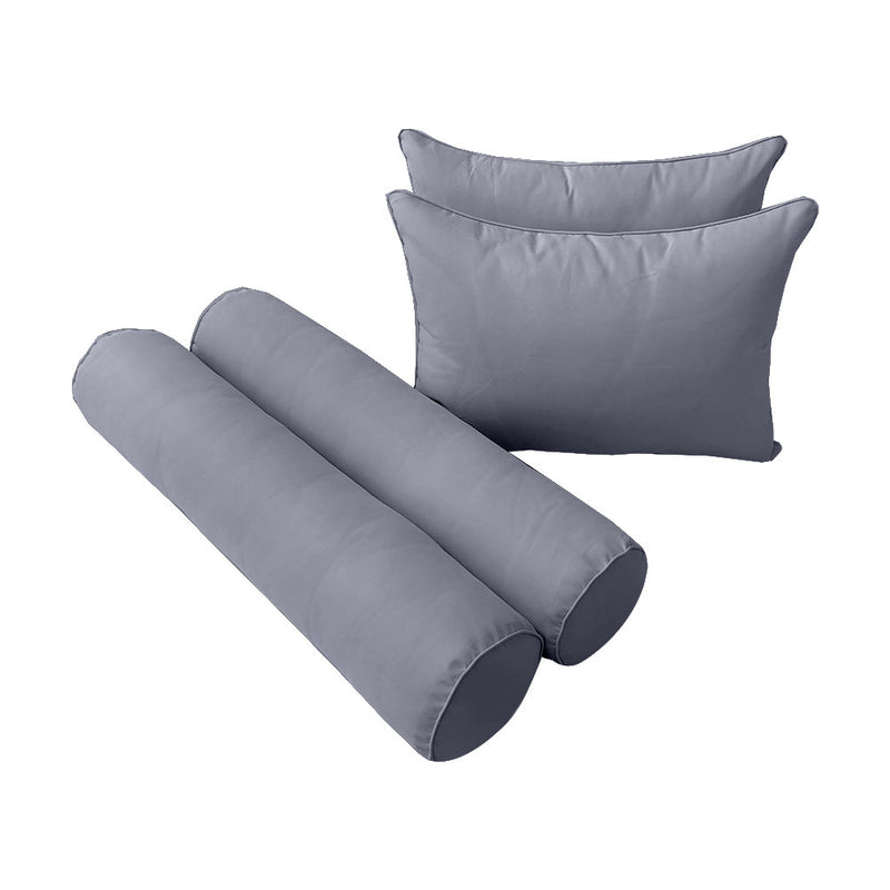 Style4 Queen Size 5PC Pipe Outdoor Daybed Matress Bolster Pillow Fitted Sheet Slip Cover Only AD001