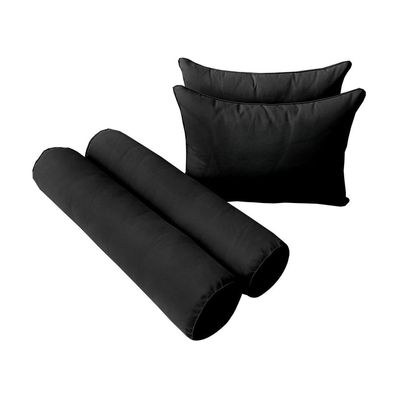 Style4 Twin-XL Size 5PC Pipe Outdoor Daybed Mattress Cushion Bolster Pillow Slip Cover Complete Set AD109