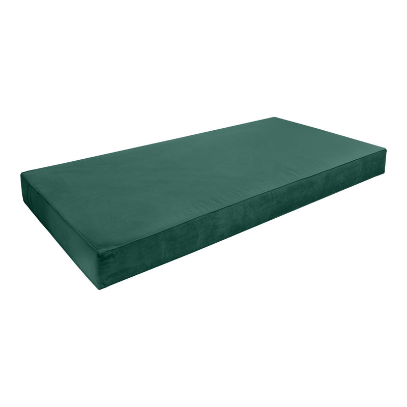 STYLE V4 - Velvet Indoor Daybed Mattress Bolster Backrest Cushion Pillow Complete Set