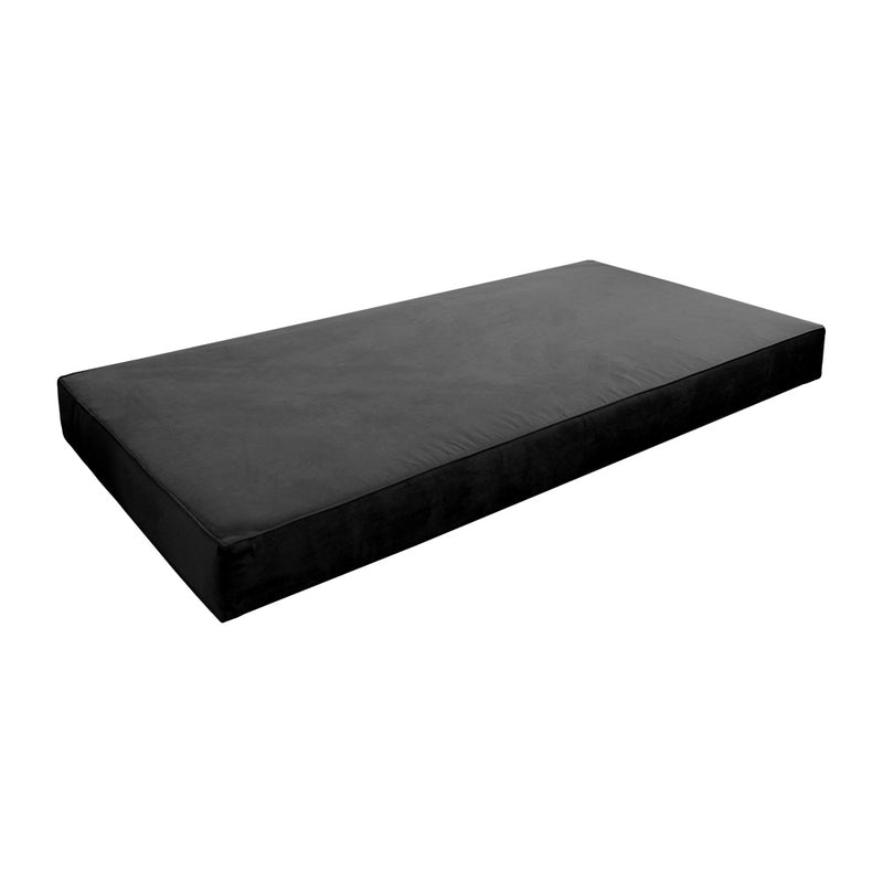 STYLE V4 - Velvet Indoor Daybed Mattress Bolster Backrest Cushion Pillow Complete Set