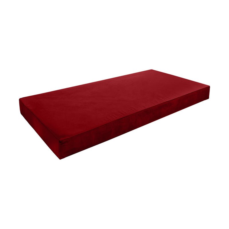 STYLE V4 - Velvet Indoor Daybed Mattress Bolster Backrest Cushion Pillow Complete Set