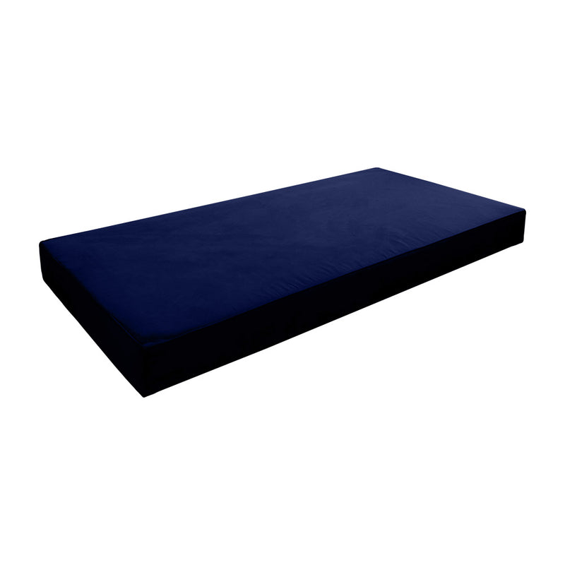 STYLE V4 - Velvet Indoor Daybed Mattress Bolster Backrest Cushion Pillow Complete Set