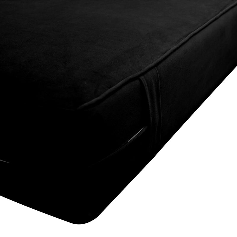 Same Pipe 6" Twin Size 75x39x6 Velvet Indoor Daybed Mattress Fitted Sheet |COVER ONLY|-AD374