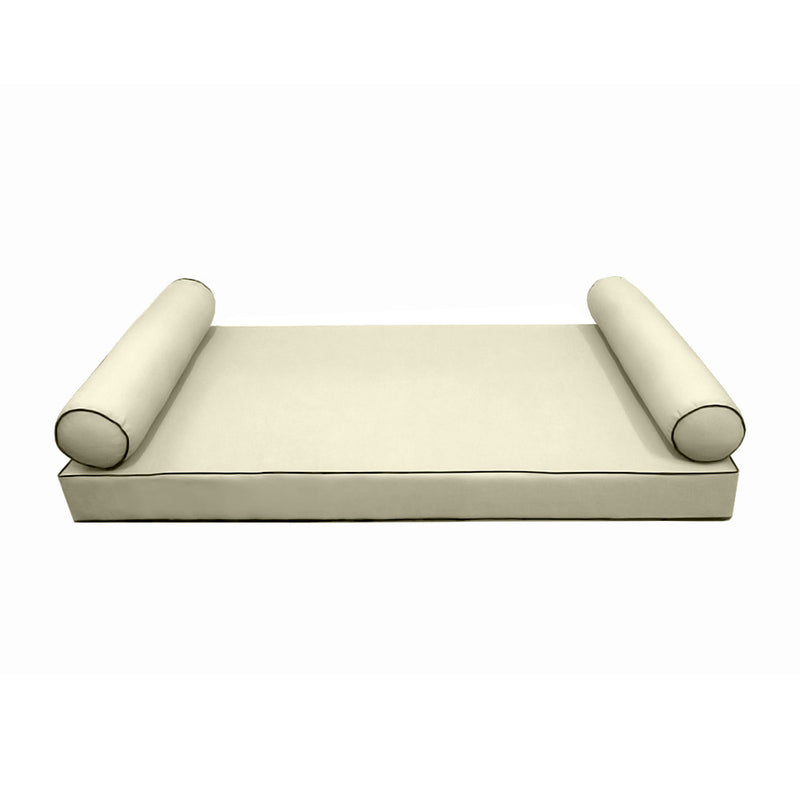 STYLE 5 - Outdoor Daybed Cover Mattress Cushion Pillow Insert Full Size