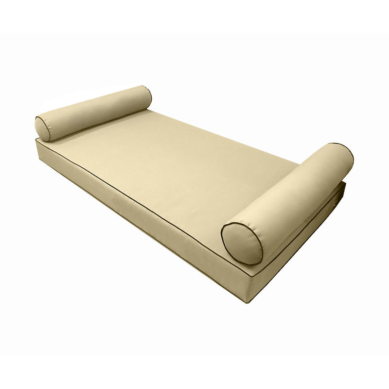 STYLE 5 - Outdoor Daybed Cover Mattress Cushion Pillow Insert Full Size