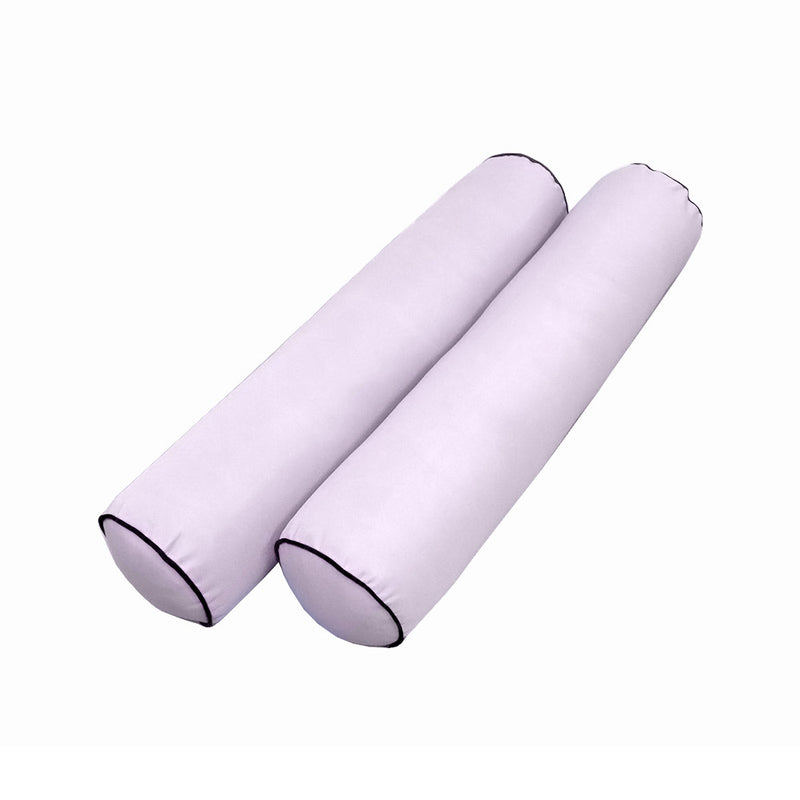 Style5 Twin Size 3PC Contrast Pipe Trim Outdoor Daybed Mattress Cushion Bolster Pillow Slip Cover COMPLETE SET AD107