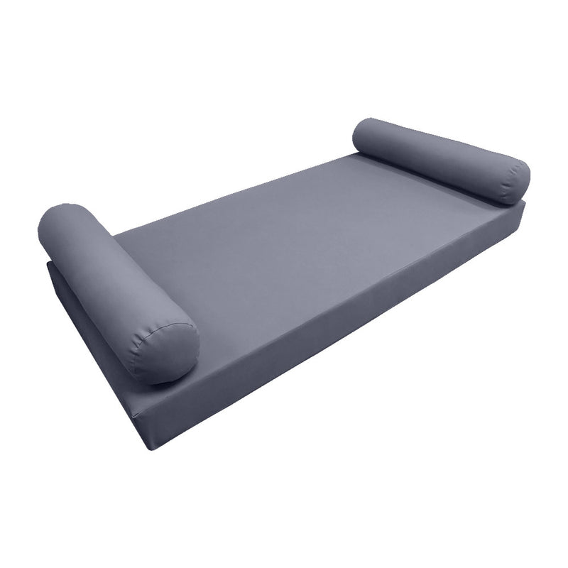 Style5 Queen Size 3PC Knife Edge Outdoor Daybed Mattress Cushion Bolster Pillow Slip Cover COMPLETE SET AD001