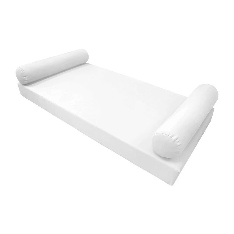 Style5 Twin-XL Size 3PC Knife Edge Outdoor Daybed Mattress Bolster Pillow Fitted Sheet Slip Cover ONLY AD106