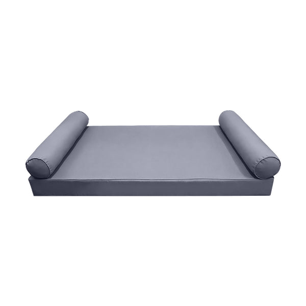 Style5 Twin Size 3PC Pipe Trim Outdoor Daybed Mattress Bolster Pillow Fitted Sheet Slip Cover ONLY AD001