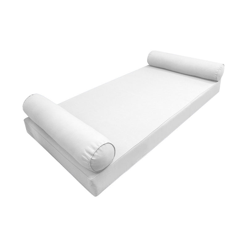 Style5 Twin Size 3PC Pipe Trim Outdoor Daybed Mattress Bolster Pillow Fitted Sheet Slip Cover ONLY AD106