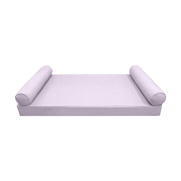 Style5 Queen Size 3PC Pipe Trim Outdoor Daybed Mattress Cushion Bolster Pillow Slip Cover COMPLETE SET AD107