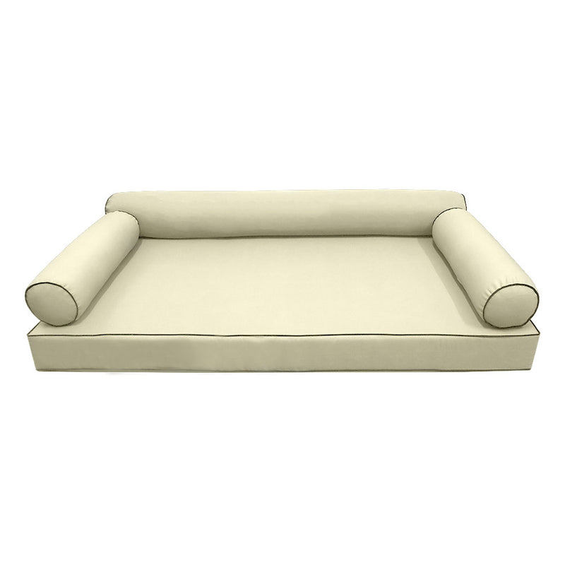 STYLE 6 - Outdoor Daybed Cover Mattress Cushion Pillow Insert Full Size