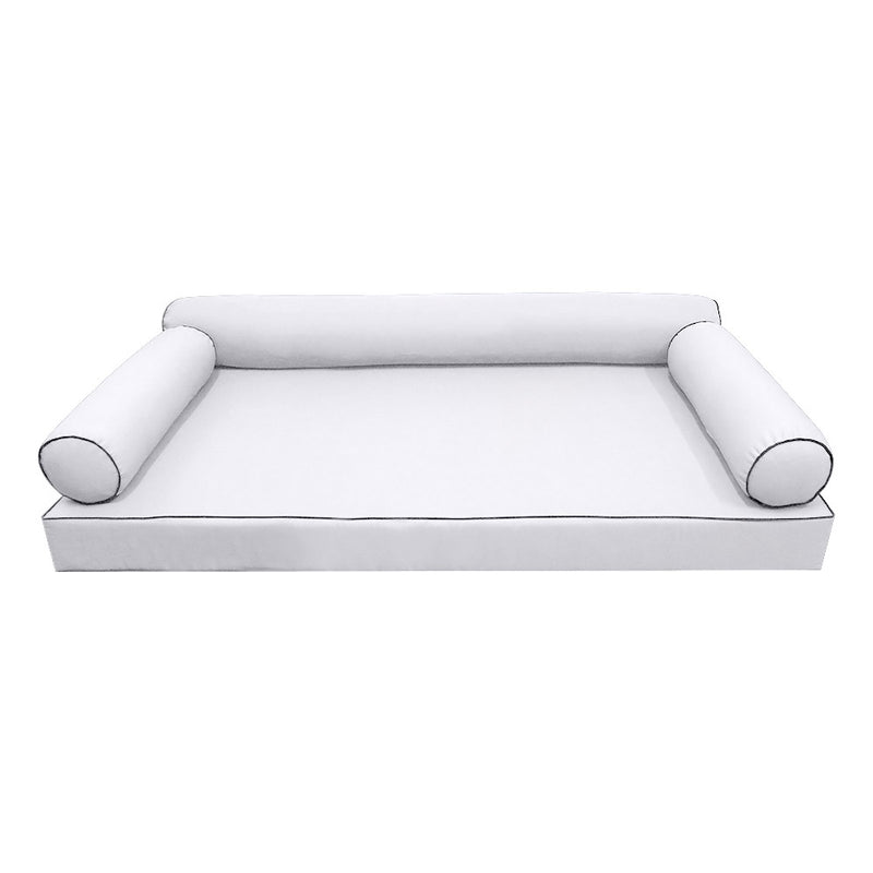 STYLE 6 - Outdoor Daybed Cover Mattress Cushion Pillow Insert Full Size