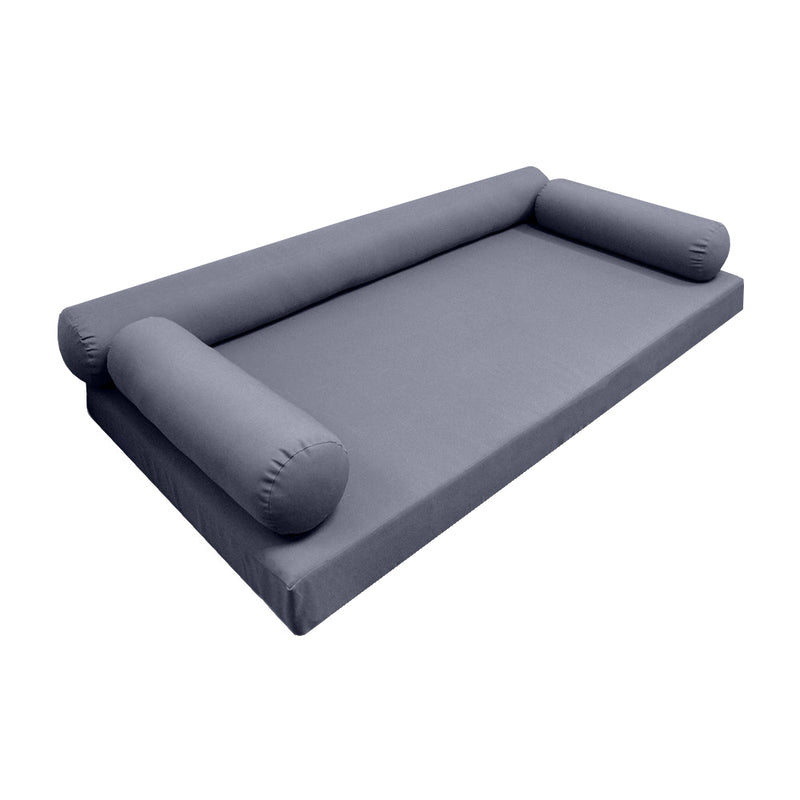 Style6 Full Size 4PC Knife Edge Outdoor Daybed Mattress Bolster Pillow Fitted Sheet Slip Cover ONLY AD001