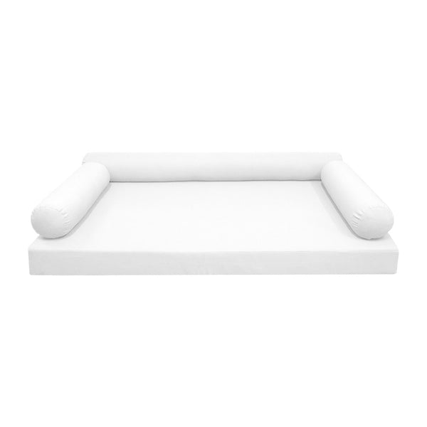 Style6 Twin-XL Size 4PC Knife Edge Outdoor Daybed Mattress Cushion Bolster Pillow Slip Cover COMPLETE SET AD106