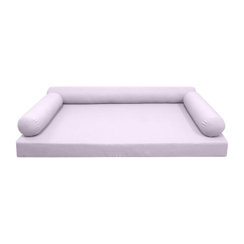 Style6 Twin-XL Size 4PC Knife Edge Outdoor Daybed Mattress Bolster Pillow Fitted Sheet Slip Cover ONLY AD107