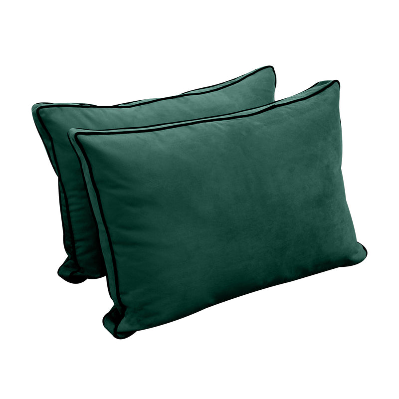 STYLE V1 - Velvet Indoor Daybed Bolster Backrest Cushion Pillow |COVERS ONLY|