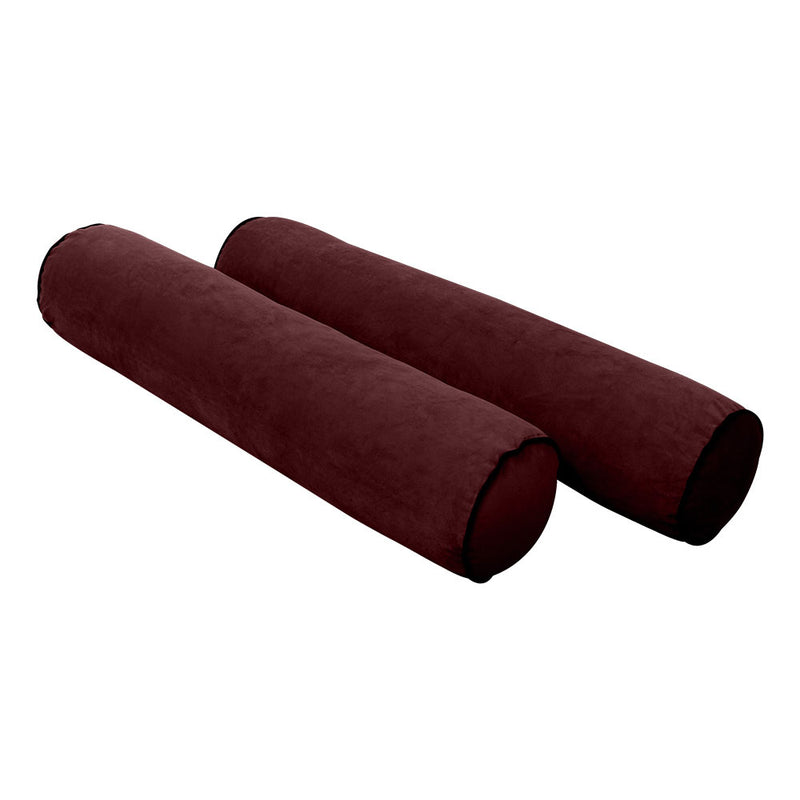 STYLE V5 - Velvet Indoor Daybed Bolster Pillow Cushion |COVERS ONLY|