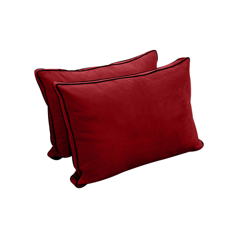 STYLE V1 - Velvet Indoor Daybed Bolster Backrest Cushion Pillow |COVERS ONLY|