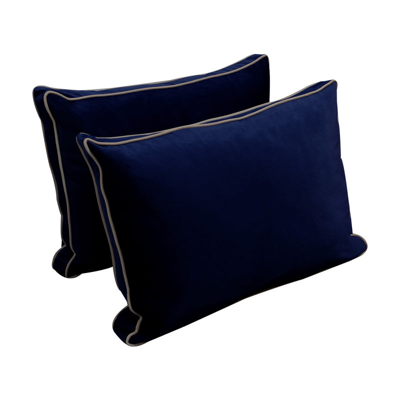 STYLE V1 - Velvet Indoor Daybed Bolster Backrest Cushion Pillow |COVERS ONLY|