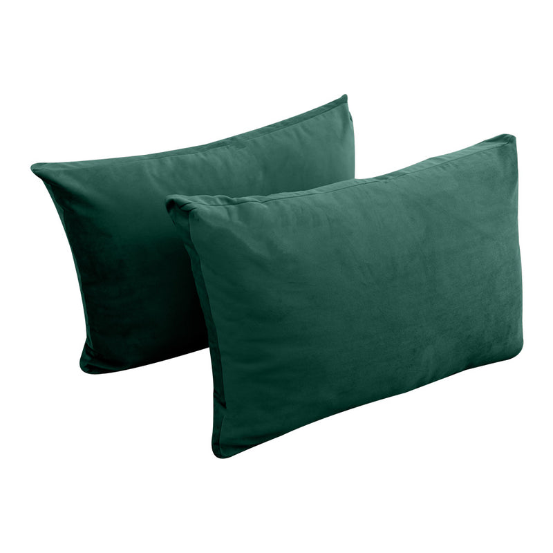 STYLE V1 - Velvet Indoor Daybed Bolster Backrest Cushion Pillow |COVERS ONLY|