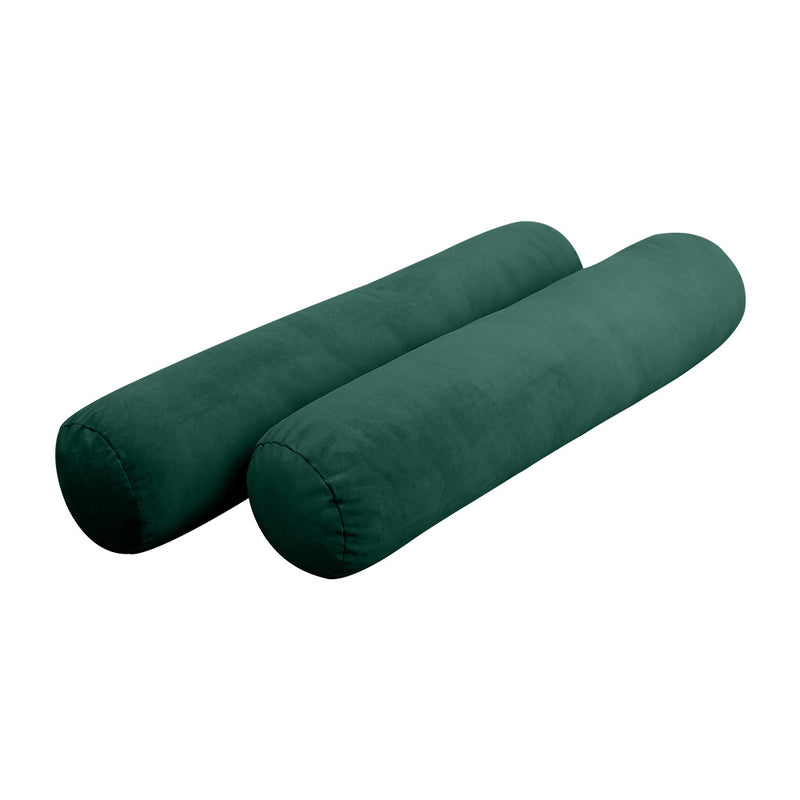 STYLE V5 - Velvet Indoor Daybed Bolster Pillow Cushion |COVERS ONLY|