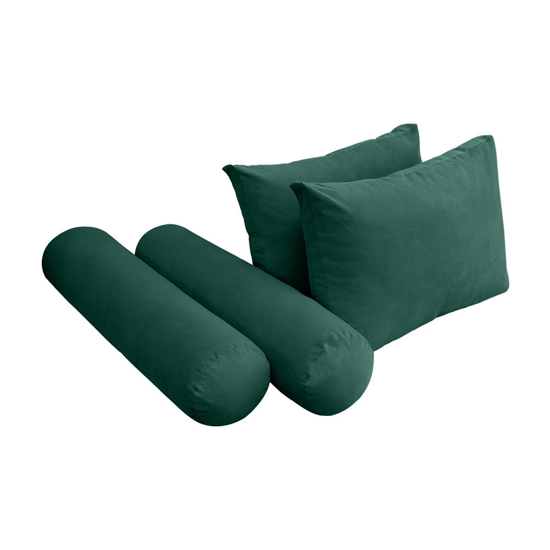 STYLE V1 - Velvet Indoor Daybed Bolster Backrest Cushion Pillow |COVERS ONLY|