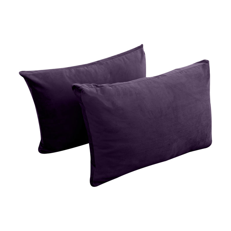 STYLE V1 - Velvet Indoor Daybed Bolster Backrest Cushion Pillow |COVERS ONLY|