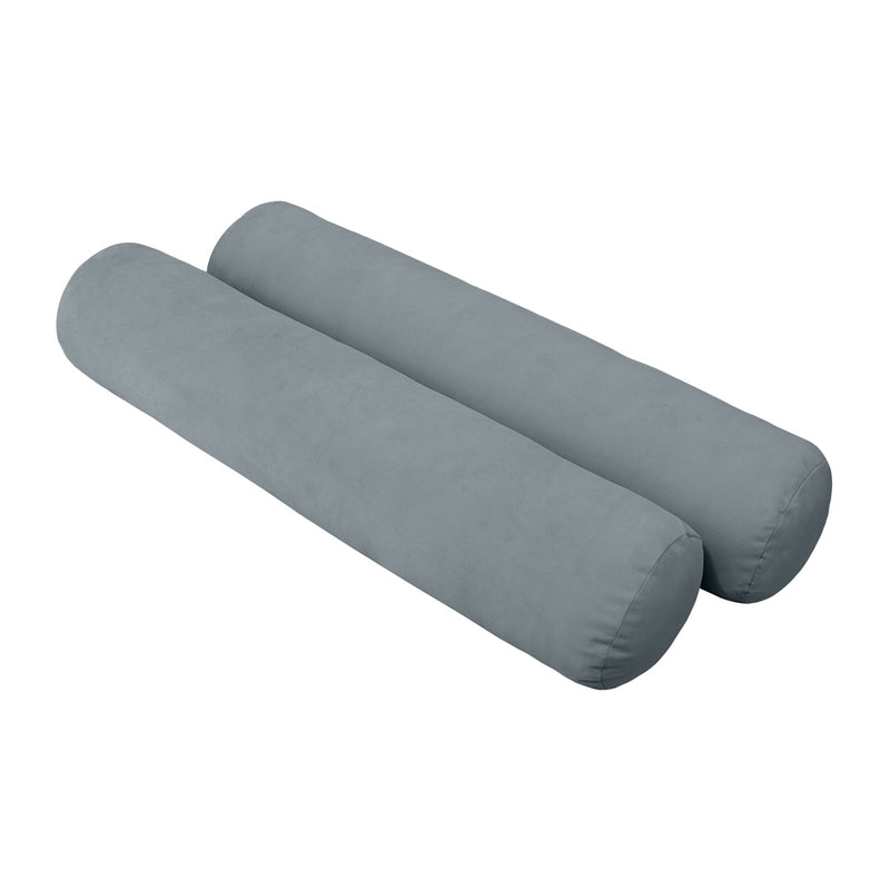 STYLE V5 - Velvet Indoor Daybed Bolster Pillow Cushion |COVERS ONLY|