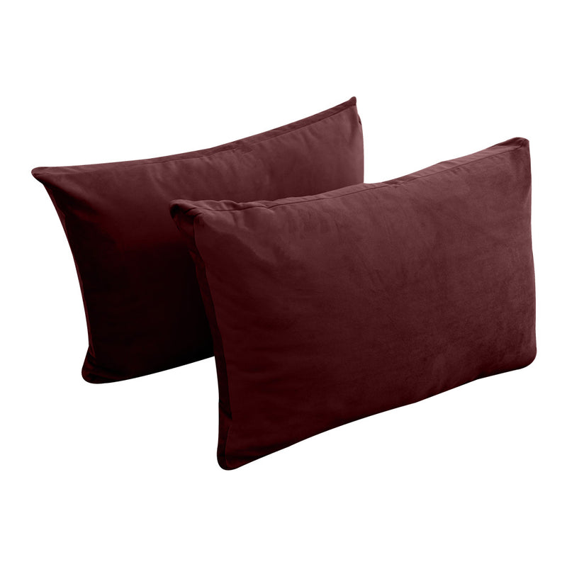 STYLE V1 - Velvet Indoor Daybed Bolster Backrest Cushion Pillow |COVERS ONLY|