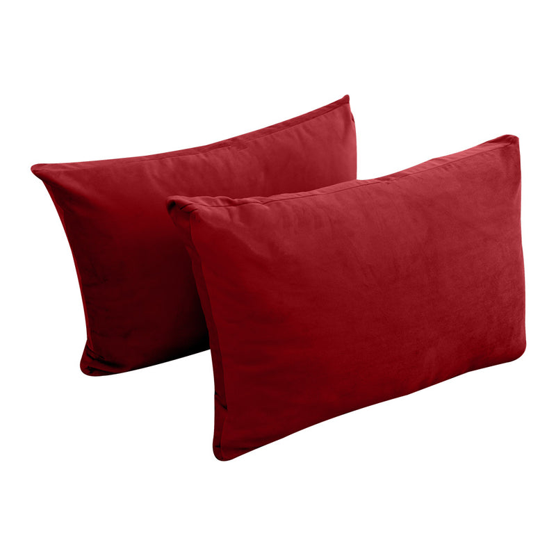 STYLE V1 - Velvet Indoor Daybed Bolster Backrest Cushion Pillow |COVERS ONLY|