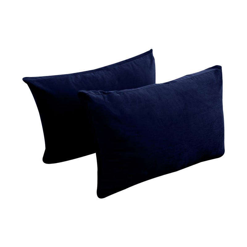 STYLE V1 - Velvet Indoor Daybed Bolster Backrest Cushion Pillow |COVERS ONLY|