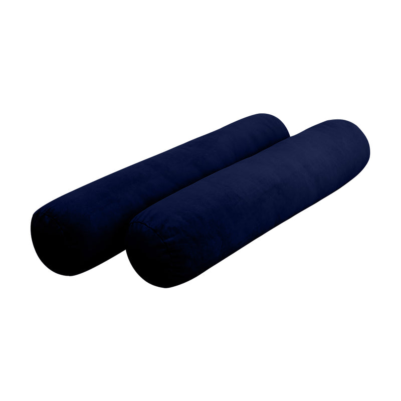 STYLE V5 - Velvet Indoor Daybed Bolster Pillow Cushion |COVERS ONLY|