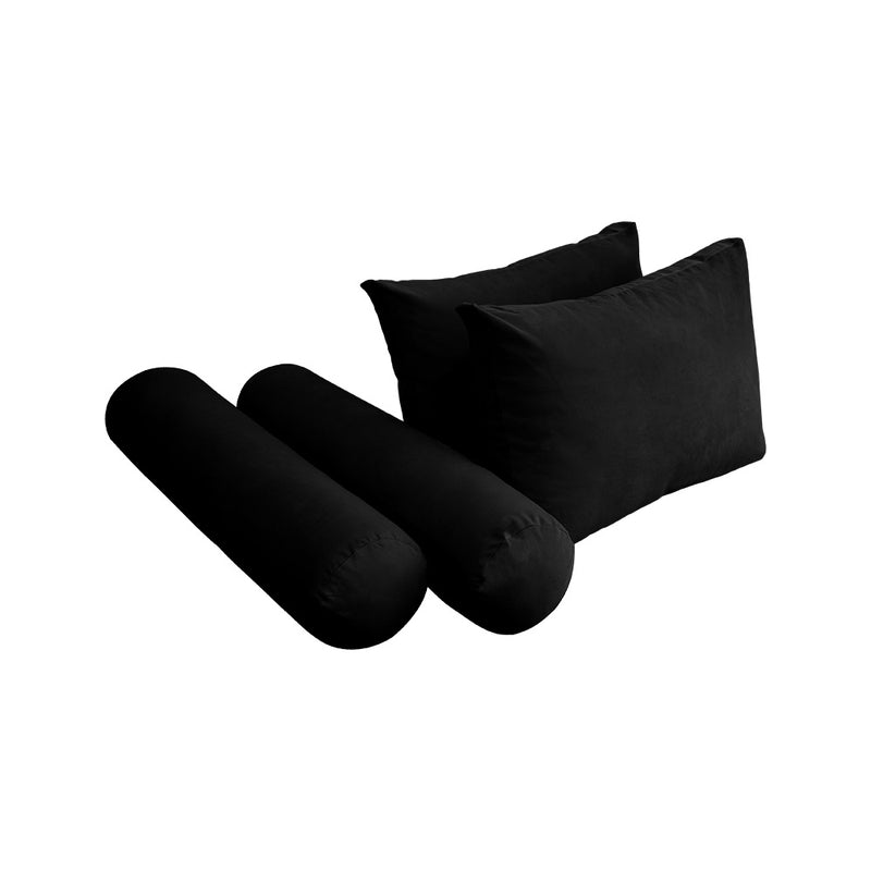 STYLE V1 - Velvet Indoor Daybed Bolster Backrest Cushion Pillow |COVERS ONLY|