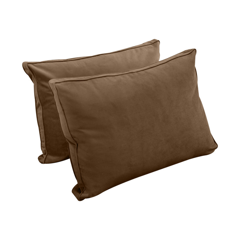 STYLE V1 - Velvet Indoor Daybed Bolster Backrest Cushion Pillow |COVERS ONLY|